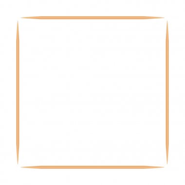 Tahta kürdanlar beyaz arkaplanda ve kopyalama alanında izole edilmiş, Bambu kürdan küçük keskin, gerçekçi kürdan.