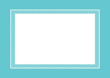 moda çerçeve mavi pastel renk düz döşeme tarzı ve kopya alanı için dikdörtgen, afiş tasarımı için boş çerçeve mavi, grafik kozmetik moda reklam için şablon mavi çerçeve afiş boş