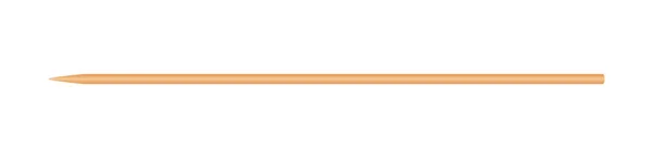Špína Dřevěná Bambusová Špičatý Hrot Tenkou Izolovanou Bílém Pozadí Dřevěné — Stockový vektor