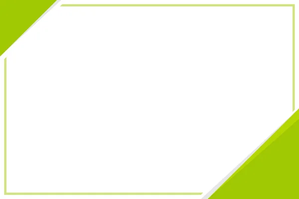 Φωτεινό Πράσινο Πλαίσιο Banner Web Πρότυπο Φόντο Τετράγωνο Κενό Και — Διανυσματικό Αρχείο