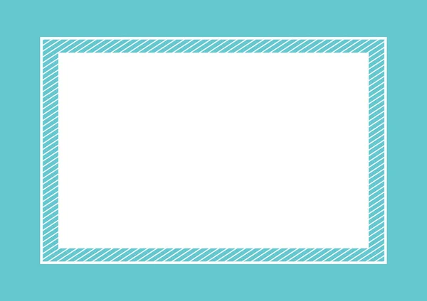 Модный Синий Рамка Пастельного Цвета Плоский Стиль Прямоугольник Копирования Пространства — стоковый вектор