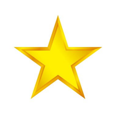 beyaz arka plan üzerinde izole altın yıldız şekli, altın yıldız simgesi, altın yıldız logosu, süslemek tasarım süslemek grafik elemanı için altın yıldız sembolü görüntü