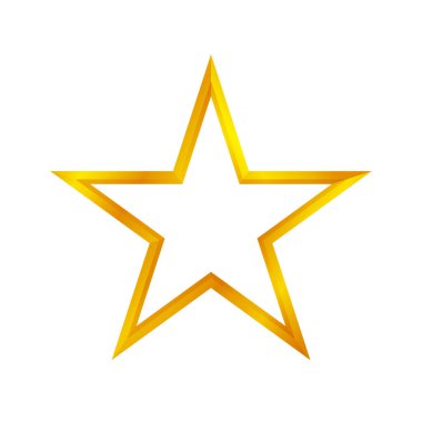 beyaz arka plan üzerinde izole altın yıldız şekli, altın yıldız simgesi, altın yıldız logosu, süslemek tasarım süslemek grafik elemanı için altın yıldız sembolü görüntü