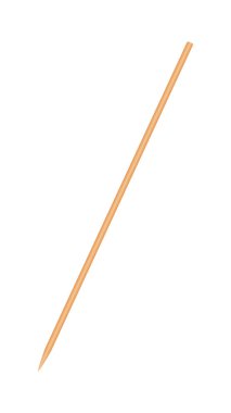 skewers wooden bamboo pointed tip stick thin isolated on white background, wood skewers used to hold pieces foods, tipped chopsticks for skewer barbecue, skewer sticks for BBQ vegetable and fruits clipart