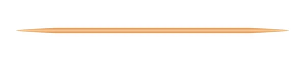 Drewniane Wykałaczki Izolowane Białym Tle Bambusowa Wykałaczka Mała Ostra Realistyczna — Wektor stockowy