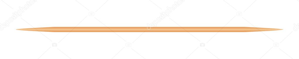 Wooden Toothpicks isolated on white background, Bamboo Toothpick small sharp, Realistic Toothpicks wood