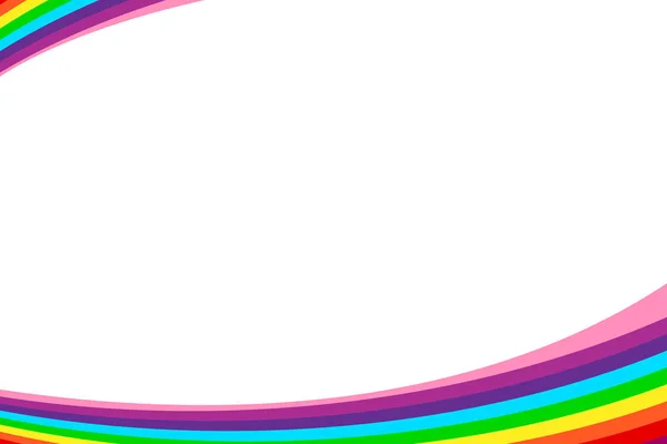 Arcobaleno Colorato Banner Web Template Cornice Sfondo Vuoto Copiare Spazio — Vettoriale Stock