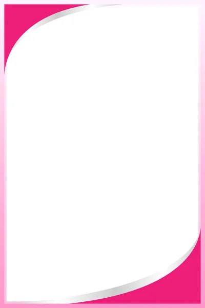 Pastel Color Rosa Marco Banner Web Plantilla Fondo Cuadrado Blanco — Vector de stock