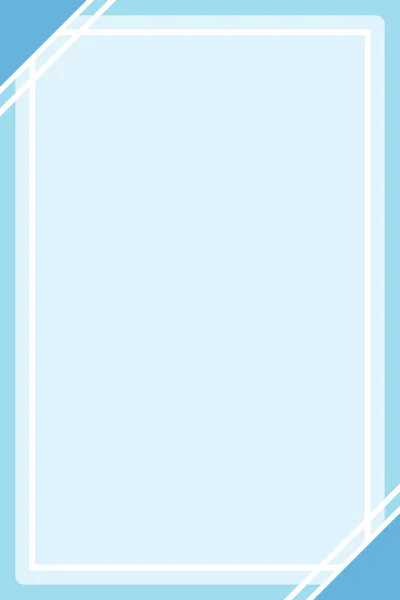 Пастель Синий Цвет Рамка Баннер Веб Шаблон Фон Пустой Копировать — стоковый вектор