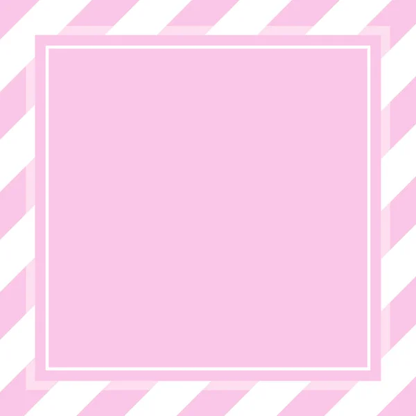 Frame Vierkante Sjabloon Roze Pastel Zachte Kleur Banner Voor Cosmetica — Stockvector