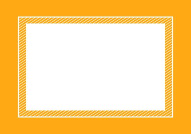 moda çerçeve turuncu renk düz döşeme tarzı ve kopya alanı için dikdörtgen, afiş tasarımı için boş çerçeve turuncu, reklam grafik güzellik kozmetik moda için turuncu çerçeve afiş boş şablonu