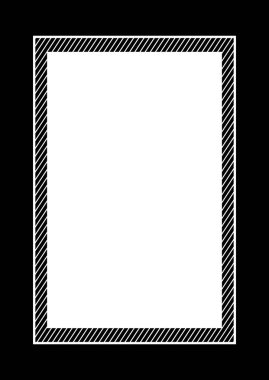 moda çerçeve siyah renk düz döşeme tarzı ve kopya alanı için dikdörtgen, afiş tasarımı için boş çerçeve siyah, reklam grafik güzellik kozmetik moda için siyah çerçeve afiş boş şablonu