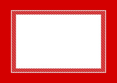 moda çerçeve kırmızı renk düz döşeme tarzı ve kopya alanı için dikdörtgen, afiş tasarımı için boş çerçeve kırmızı, reklam grafik güzellik kozmetik moda için kırmızı çerçeve afiş boş şablonu