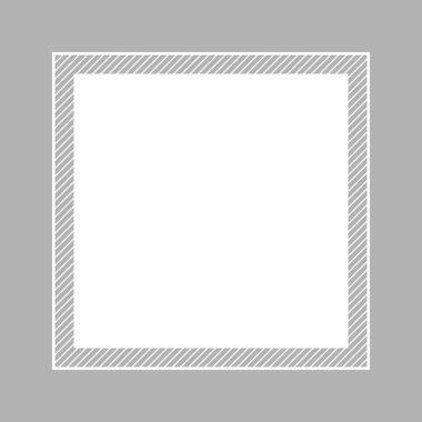 moda çerçeve gri pastel renk düz döşeme stil ve kare kopyalama alanı için, afiş tasarımı için boş çerçeve gri, reklam grafik güzellik kozmetik moda için gri çerçeve afiş boş şablonu