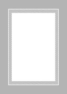 kopya alanı için moda çerçeve gri renk düz döşeme tarzı ve dikdörtgen, afiş tasarımı için boş çerçeve gri, reklam grafik güzellik kozmetik moda için gri çerçeve afiş boş şablonu