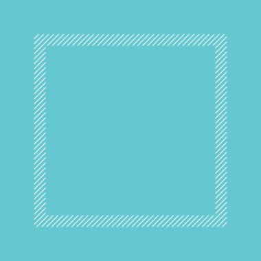 moda çerçeve mavi renk düz döşeme tarzı ve kare kopyalama alanı için, afiş tasarımı için boş çerçeve mavi, reklam grafik güzellik kozmetik moda için mavi çerçeve afiş boş şablonu