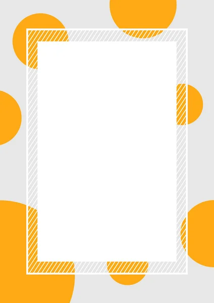 Пустой Баннер Рамка Горошек Точки Оранжевые Цвета Прямоугольник Фона Баннер — стоковый вектор