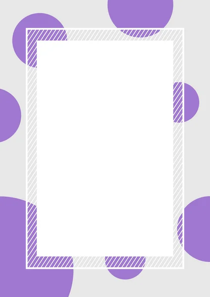 Κενό Πλαίσιο Banner Πουά Μωβ Χρώματα Ορθογώνιο Φόντο Πανό Πλαίσιο — Διανυσματικό Αρχείο