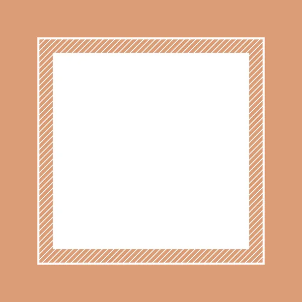 Μοντέρνο Πλαίσιο Καφέ Χρώμα Flat Lay Στυλ Και Τετράγωνο Για — Διανυσματικό Αρχείο