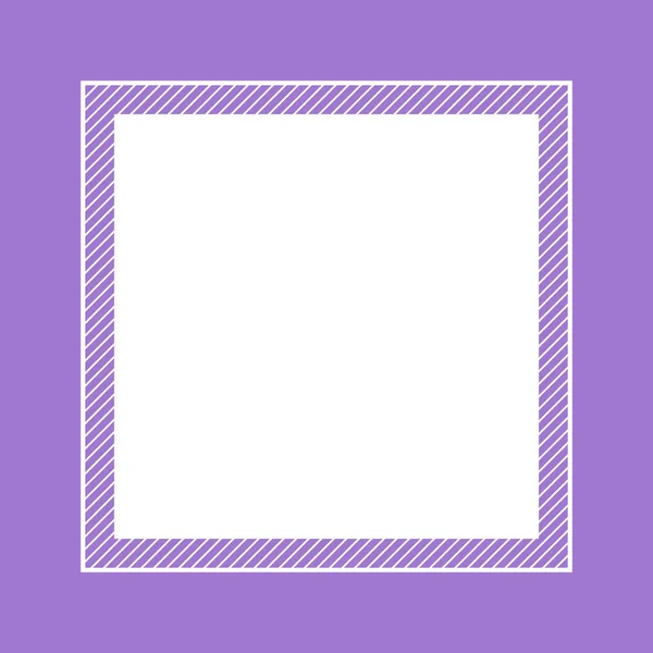 Μοντέρνο Πλαίσιο Μωβ Χρώμα Επίπεδη Θέσει Στυλ Και Τετράγωνο Για — Διανυσματικό Αρχείο