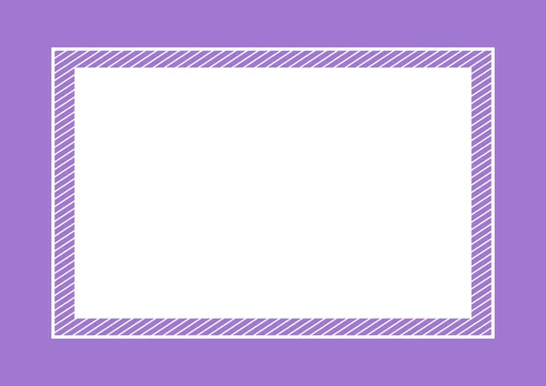 Marco Moda Color Púrpura Plano Estilo Disposición Rectángulo Para Espacio — Vector de stock