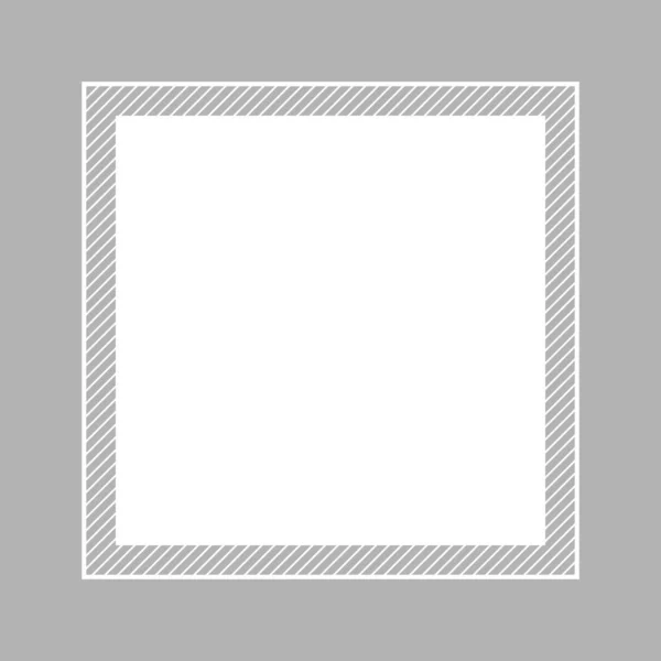 Modischer Rahmen Grau Pastellfarben Flach Und Quadratisch Für Kopierraum Leerer — Stockvektor
