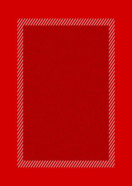 Cadre Mode Couleur Rouge Style Laïc Plat Rectangle Pour Espace — Image vectorielle