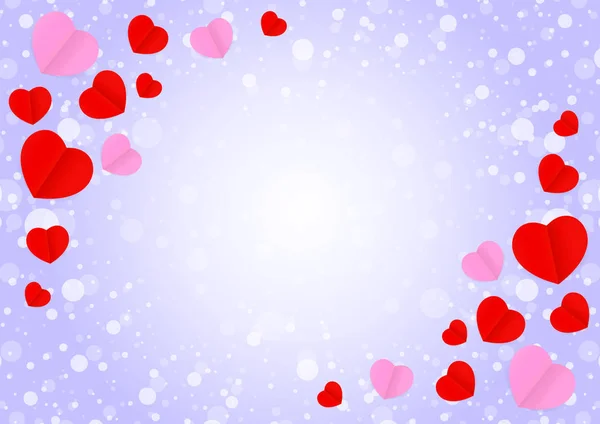 보라색 프레임과 템플릿 발렌타인 발렌타인 배경에 보라색 그라데이션 소프트에 이미지 — 스톡 벡터