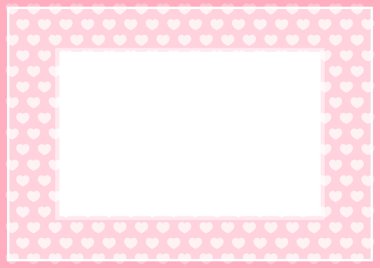 pembe pastel renk yumuşak çerçeve ve afiş arka plan ve kopya alanı beyaz kağıt için şekil, pembe yumuşak kalp şekli, aşk kartı çerçevesi için kalp şeklinde pastel pembe, kalp şekli sevgi sembolize