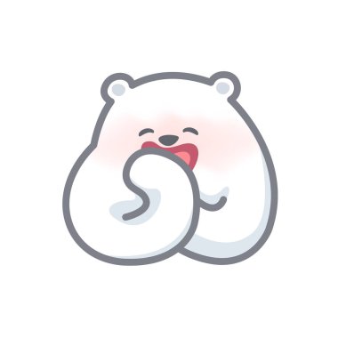 Beyaz ayılı çizgi film karakteri beyaz arka planda sevimli, güzel oyuncak ayı çizgi film karakterleri sevimli, klipsli sanat ayısı sevimli ve komik, klipli beyaz oyuncak ayı maskotu çizgi filmi