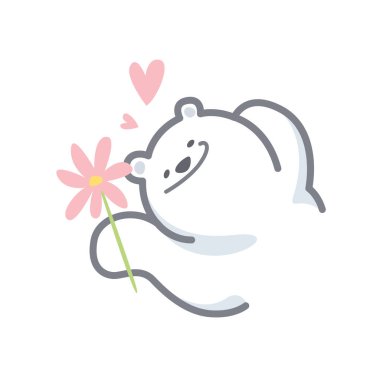 Beyaz ayılı çizgi film karakteri beyaz arka planda sevimli, güzel oyuncak ayı çizgi film karakterleri sevimli, klipsli sanat ayısı sevimli ve komik, klipli beyaz oyuncak ayı maskotu çizgi filmi