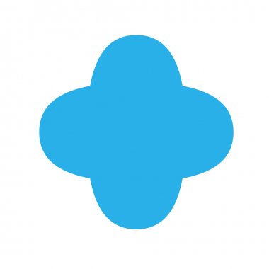 mavi dörtlü folyo temel şekiller beyaz arkaplanda izole edilmiş, geometrik beşli folyo simgesi, 2d şekil dörtlü folyo, klipsli sanat geometrik beşli folyo şekli öğrenen çocuklar için