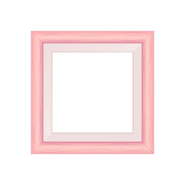 resim için çerçeve pembe pastel ahşap boş, kare kare görüntü pembe yumuşak renk kare beyaz arka plan üzerinde izole, boş vintage çerçeve görüntü sevimli, boş çerçeveler beyaz şık lüks resim