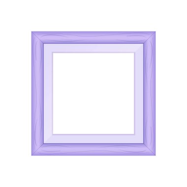 çerçeve mor pastel ahşap resim için boş, resim kare kare beyaz arka plan üzerinde izole mor yumuşak renk kare kare, boş vintage çerçeve görüntü sevimli, boş çerçeveler beyaz şık lüks