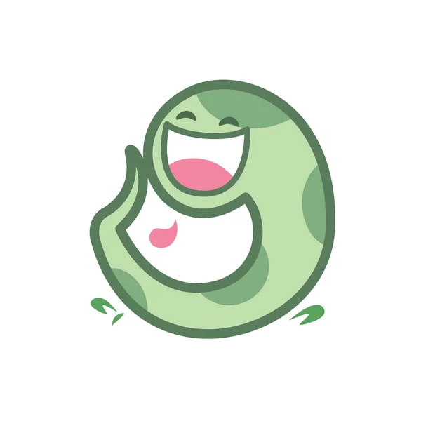 Serpiente Personaje Dibujos Animados Lindo Aislado Fondo Blanco Hermosa Serpiente — Vector de stock