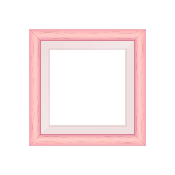 Cadre Rose Pastel Blanc Bois Pour Image Image Cadres Carrés — Image vectorielle