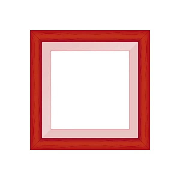 Cadre Rouge Pastel Blanc Bois Pour Image Image Cadres Carrés — Image vectorielle