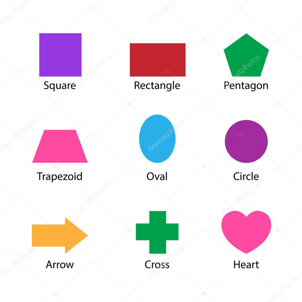Set Of 2d Shapes Vocabulary In English With Their Name Clip Art Collection For Child Learning Colorful Geometric Shapes Flash Card Of Preschool Kids Simple Symbol Geometric Shapes For Kindergarten Premium Set Of 2d Shapes Vocabulary In English With Their Name Clip Art Collection For Child Learning Colorful Geometric Shapes Flash Card Of Preschool Kids Simple Symbol Geometric Shapes For Kindergarten Premium