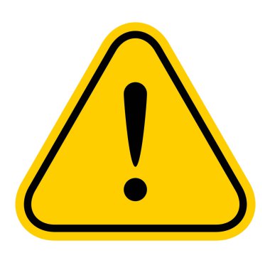 uyarı işareti sarı, ünlem işareti simgesi, tehlike işareti, dikkat işareti, uyarı uyarı sembolü turuncu beyaz arka plan üzerinde izole