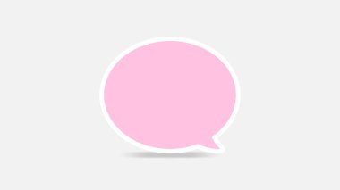 reklam için boş pembe konuşma kabarcıkları tek, komik konuşma kabarcıkları doodle veya etiket iletişim, fiyat etiketi balon konuşma tek, afiş reklam satış kopya alanı için gri arka plan üzerinde kabarcıklar konuşma
