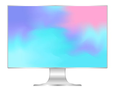 bilgisayar ve duvar kağıdı renkli renkler, çok renk canlı tam ekran ile düz monitör, pc ekran dijital geniş ekran ve ince, 4k modern ekranda renkli sanat, monitör modern lcd masaüstü