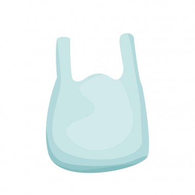 beyaz arka plan üzerinde izole illüstrasyon torbası plastik atık, karikatür plastik torba atık çöp, plastik torba atık kirlilik küçük sanat, düz simge bilgi grafik için plastik torba görüntü