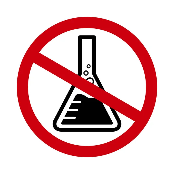 Χημικό Σύμβολο Χωρίς Χημικά Χημικά Κινδύνου Προειδοποιητικό Σήμα Χημική Ασφάλεια — Διανυσματικό Αρχείο