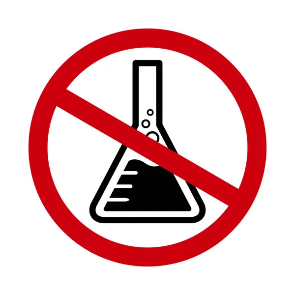 Chemicaliën Vrij Symbool Gevaar Chemicaliën Waarschuwing Teken Chemische Veiligheid Kwik — Stockvector