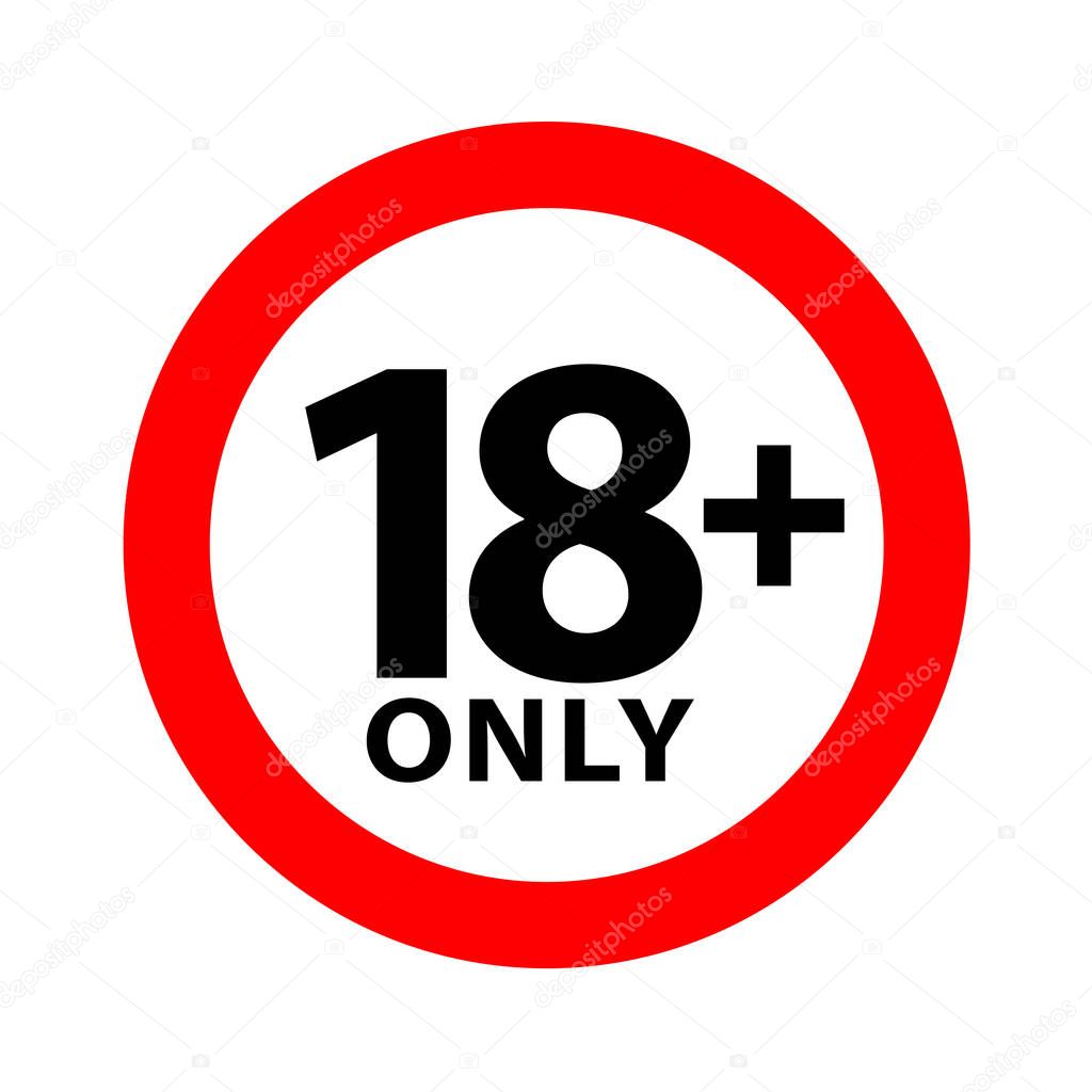 18 Sign Warning Symbol Isolated On White Background Over 18 Plus Only Censored Eighteen Age Older Forbidden Adult Content Premium Vector In Adobe Illustrator Ai Ai Format Encapsulated Postscript Eps Eps Format