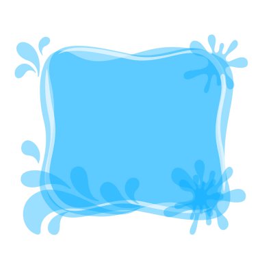 beyaz arka plan afiş izole su damla sıçrama, element afiş için su sıçraması, songkran festivali kopya alanı için basit su damlası sıçraması, grafik reklam tasarımı için sıçrama su damla sembolü