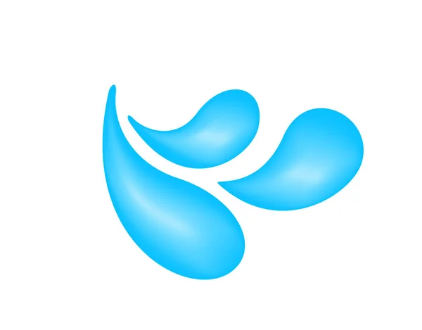 Respingo Gota Água Isolado Fundo Branco Respingo Água Para Logotipo — Vetor de Stock