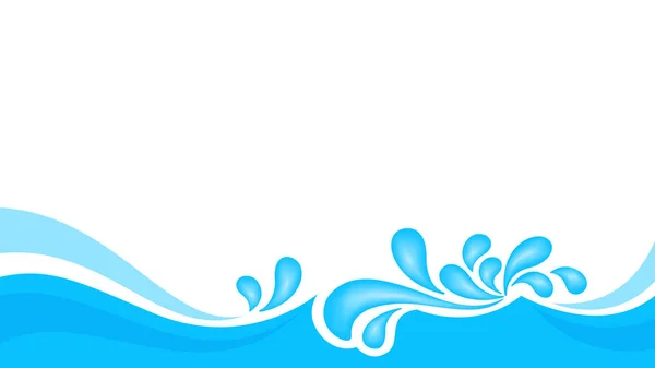バナーホワイトの背景に隔離された水滴スプラッシュ 要素バナー用の水のスプラッシュ ソンクランフェスティバルのコピースペース用の水滴スプラッタ グラフィック広告デザイン用のスプラッシュウォータードロップシンボル — ストックベクタ