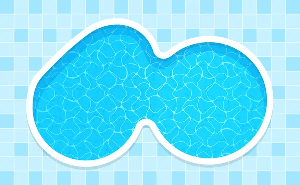 Schwimmbad Draufsicht Schöne Wasseroberfläche Pool Für Hintergrund Wasseroberfläche Wellen Und — Stockvektor