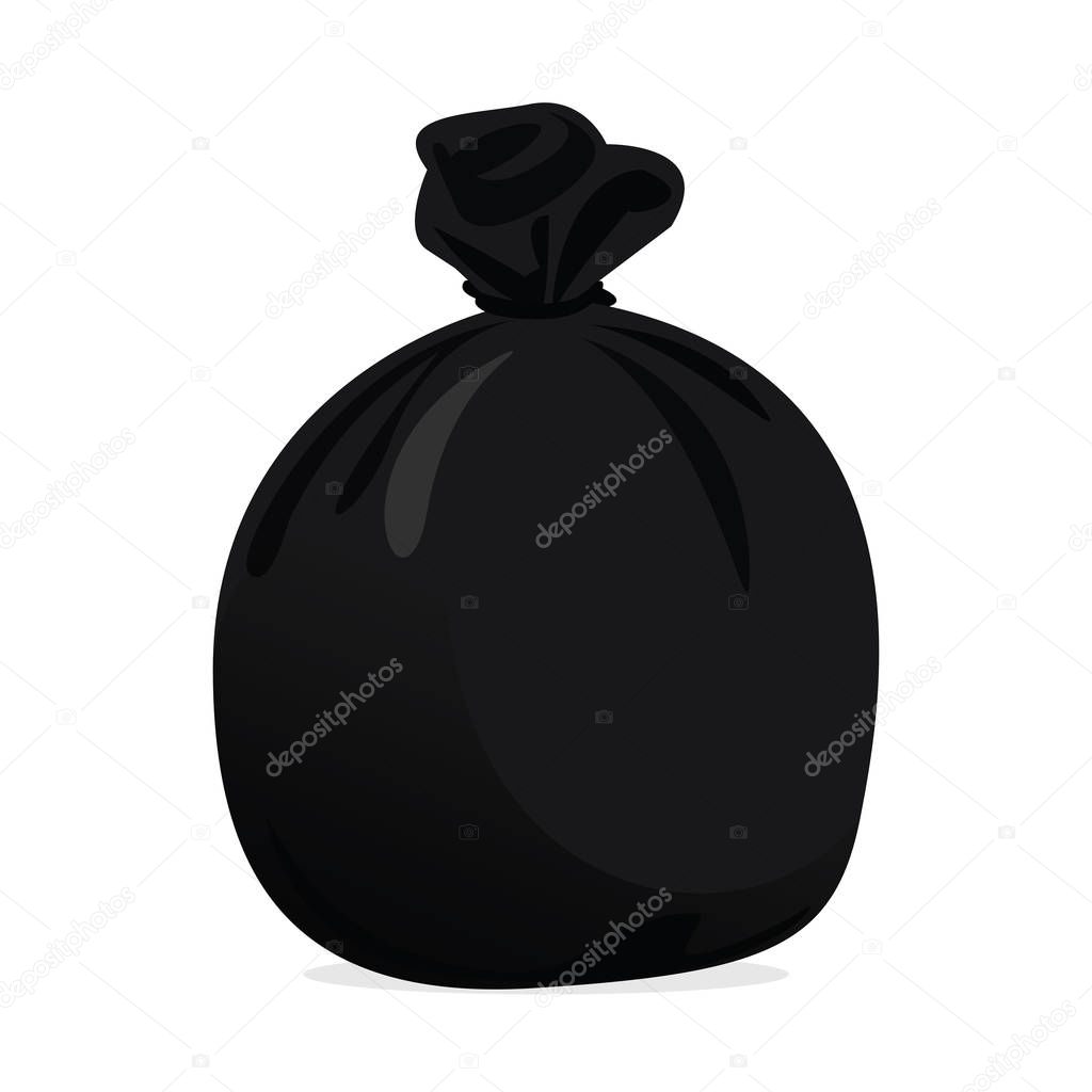black bag plastic waste, garbage bags plastic black, black plastic trash bag illustration